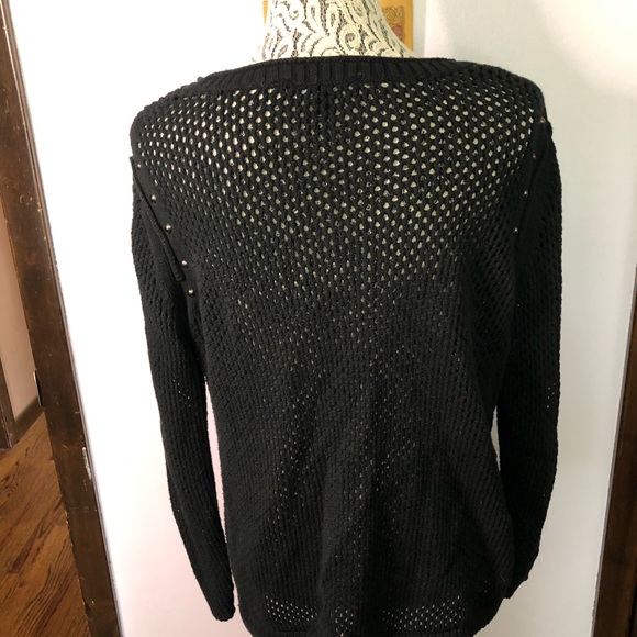 Rock & Republic Black waffle sweater - Picture 5 of 7